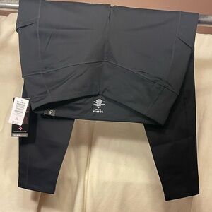 TORRID Active Size 2 nylon blend leggings. Black. New With Tags. Side Pockets.